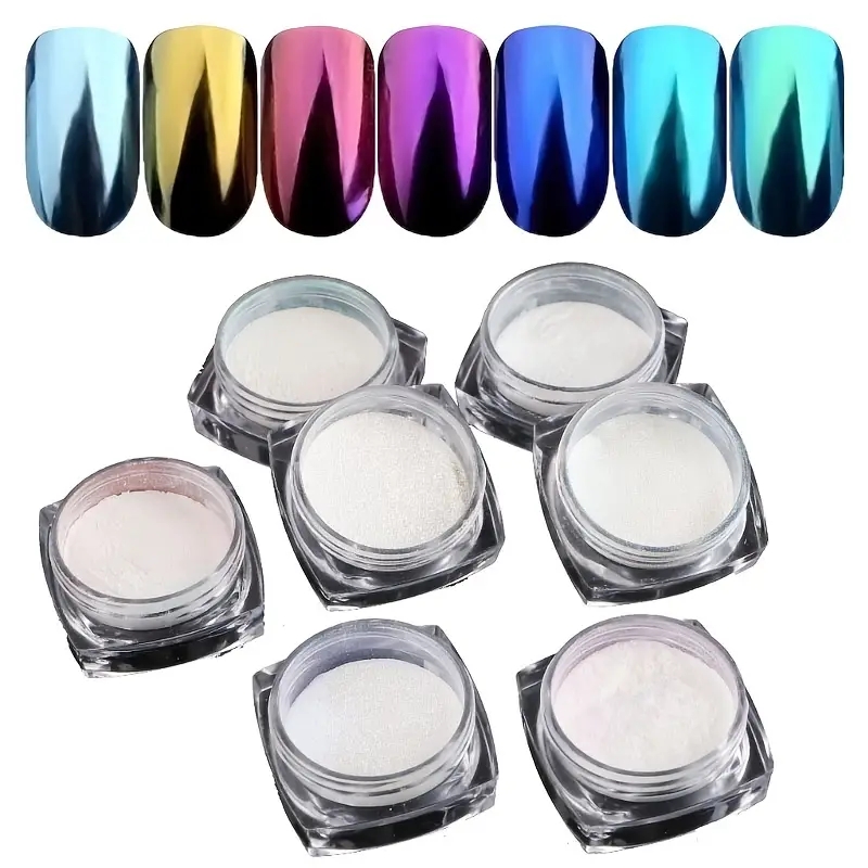 Nail Powder, Pearl Shell Powder Aurora Iridescent Nails Powder Holographic  Chrome Mirror Effect Metallic Nail Powder Manicure Art Decoration - Temu  Germany