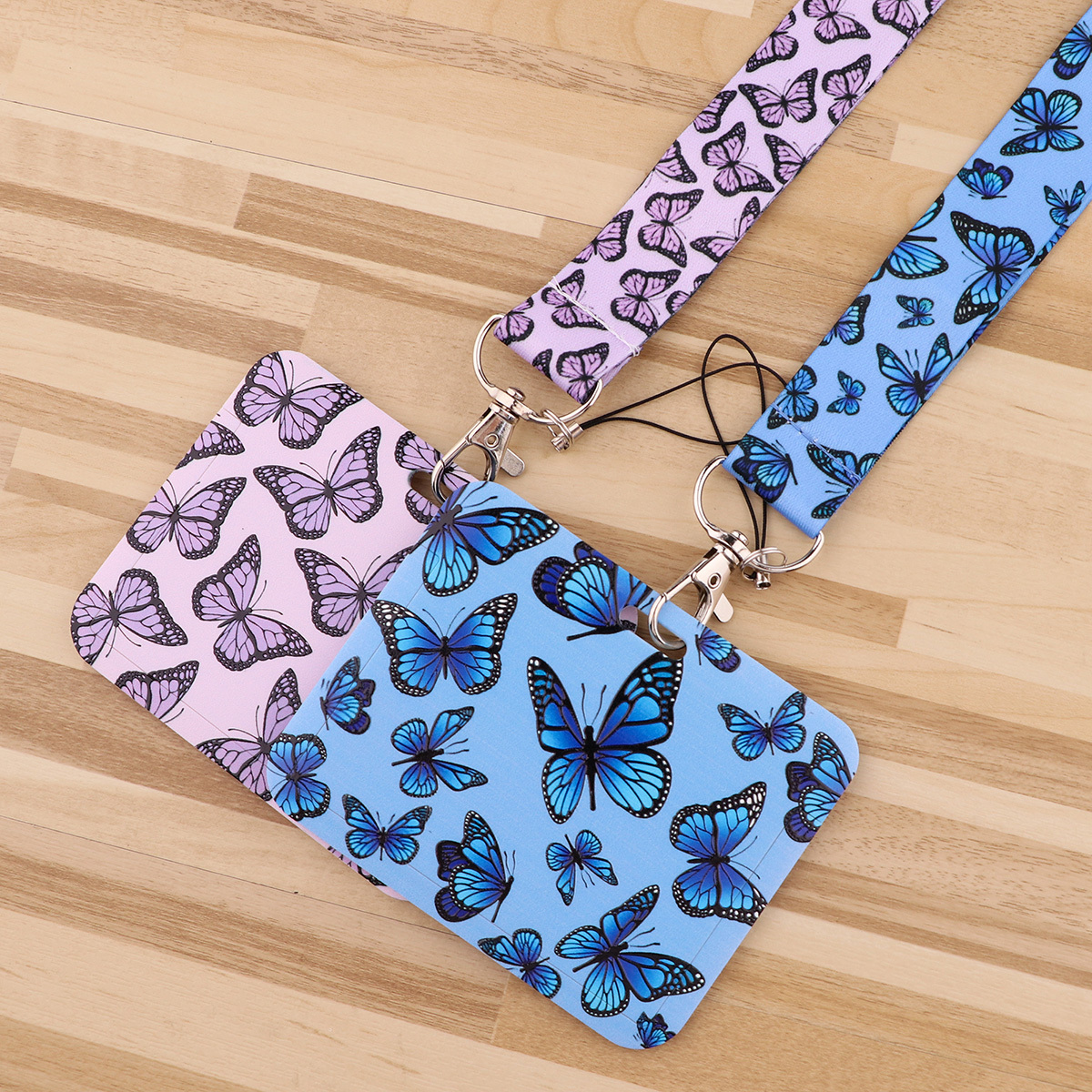 Butterflies Horizontal Style Fashion Id Holder Neck Strap Lanyards For Keys  Keychain Badge Holder Id Credit Card Pass Hang Rope Lariat Phone Charm  Accessories Detachable - Temu
