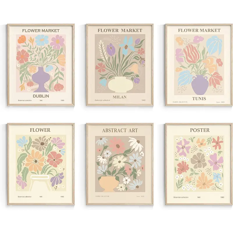 Flower market print, Milan, Cute pink flowers art, Posters