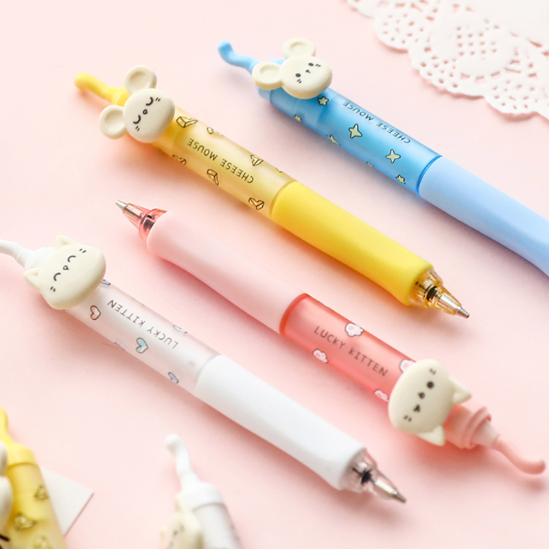 Kawaii Animals Cartoon Mechanical Pencil Cute Pencil School - Temu