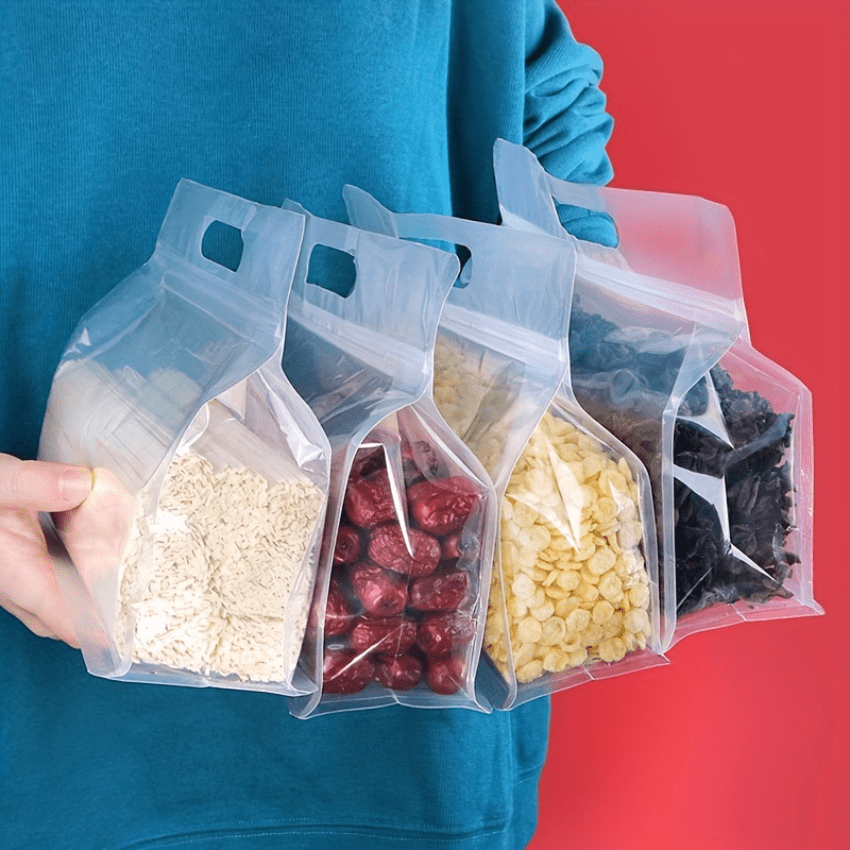 5pcs New Portable Kitchen Storage Food Snack Seal Sealing Bag