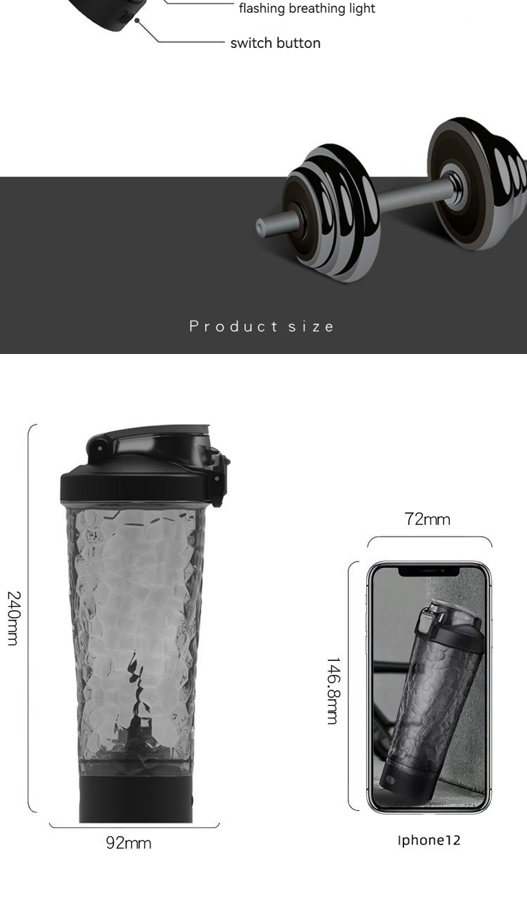 1pc Shake Cup Creative Shaker Bottles Portable Electric Blender Bottle  Outdoor Automatic Shaker Bottle Reusable Shaker Bottle Washable Shaker Cup  For Outwork Water Cup For Sports Water Bottle For Outdoor - Home