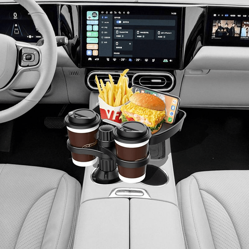 Upgrade Your Car With A Universal Cup Holder Tray 360° - Temu
