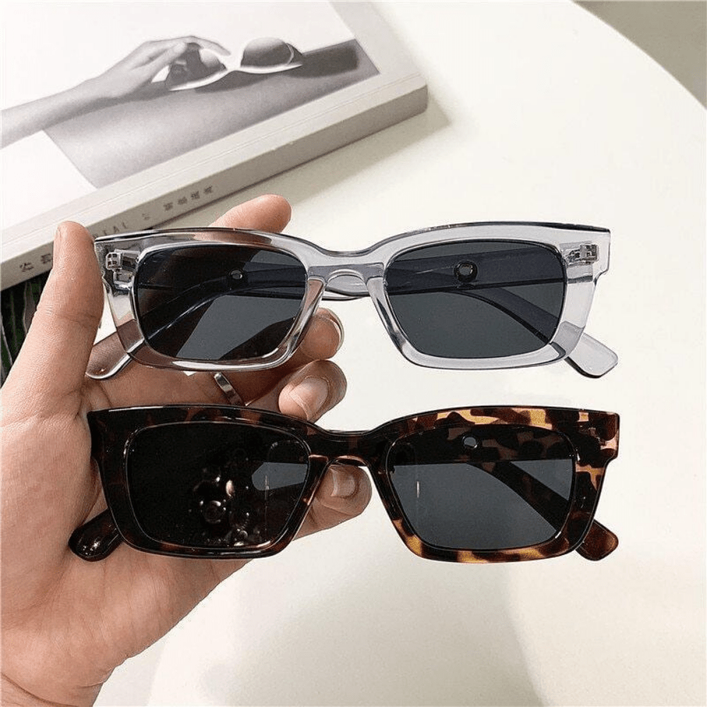 Square Fashion Sunglasses For Women Men Retro 90s Vintage Uv400 Sun Shades  Glasses For Summer Beach Vacation Travel - Temu