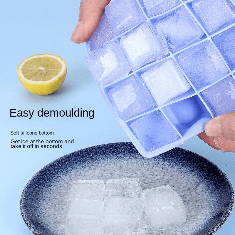 1pc Silicone Soft Bottom Ice Cube Tray/silicone Ice Mold For