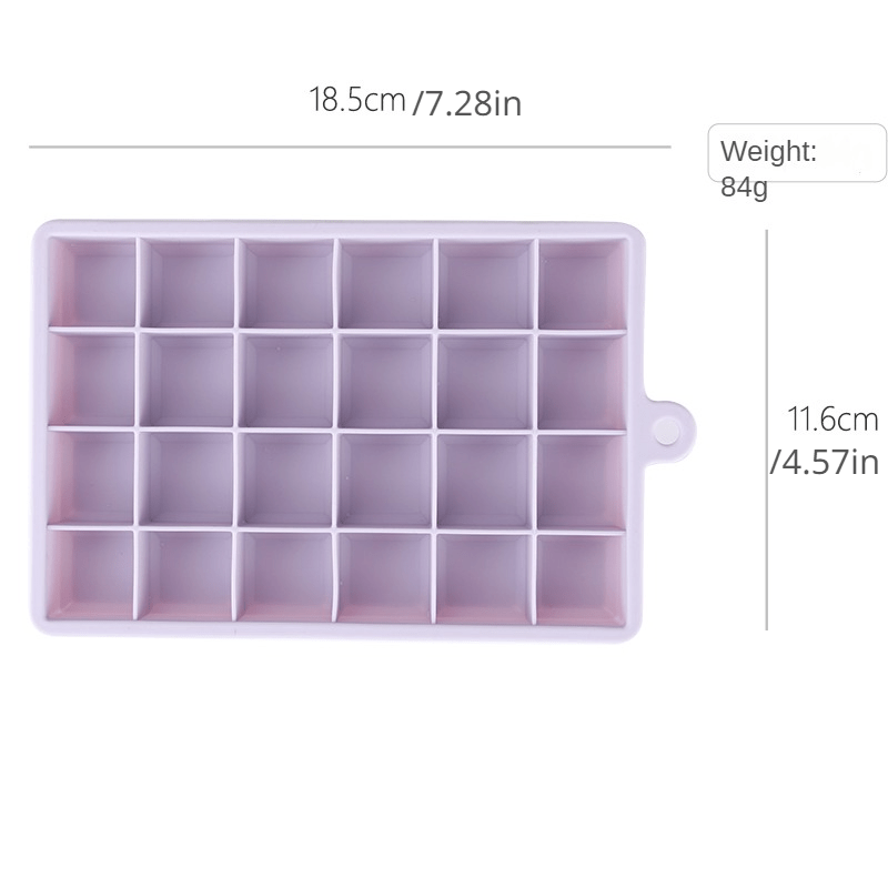 Silicone Ice Cube Tray, 24 Cavity Flexible Food Grade Ice Cube