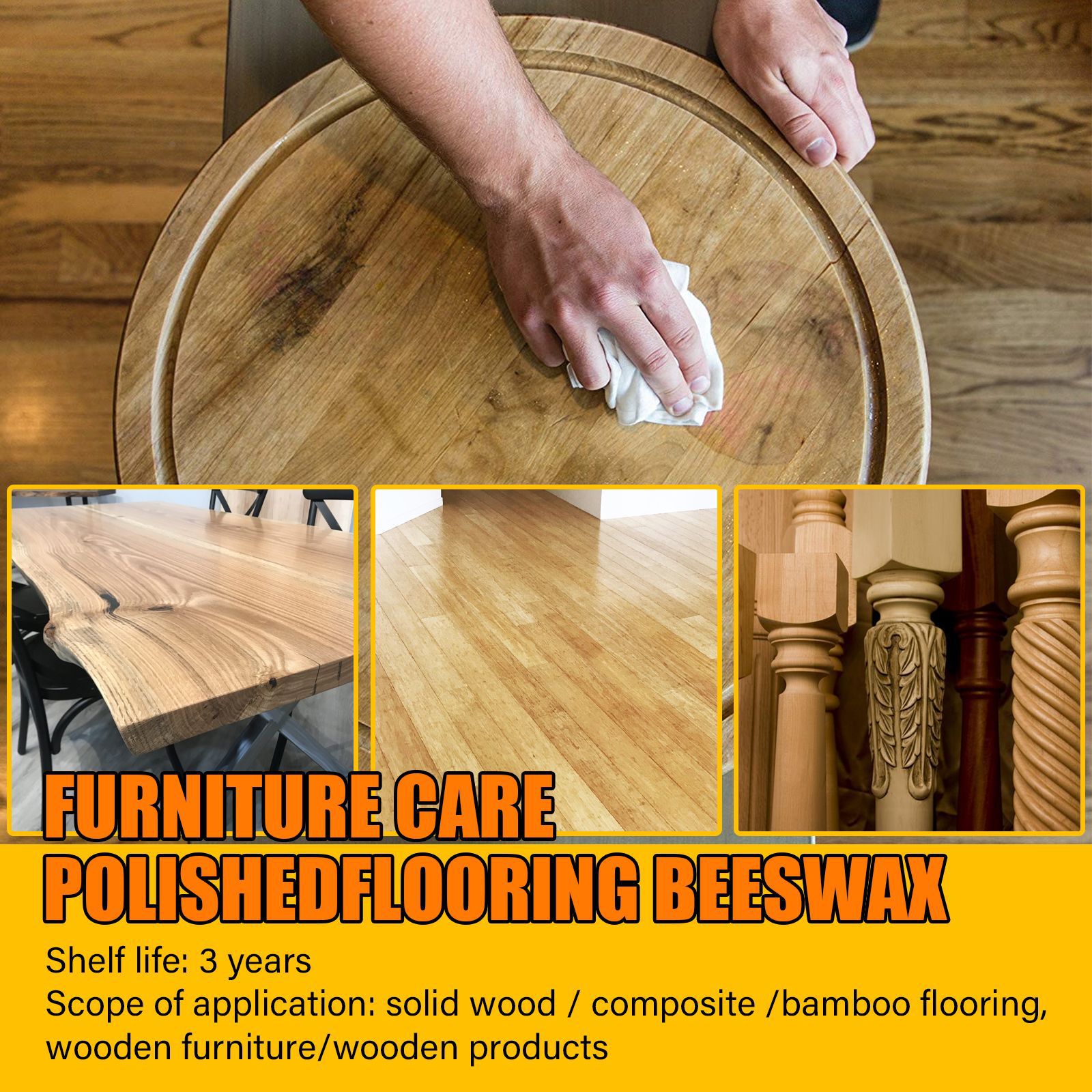 New Organic Natural Pure Wax Wood Seasoning Beeswax Full Liquid Furniture  Care Beeswax Home Clean Polishing