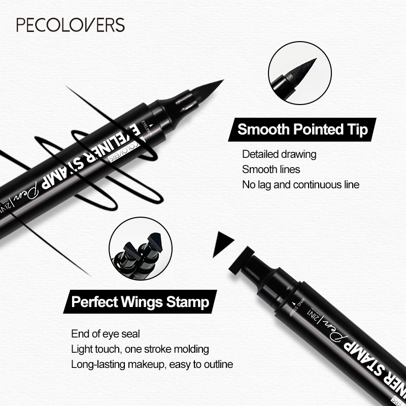 Liquid Eyeliner Stamp Pen Waterproof Fast Drying Black Eye - Temu