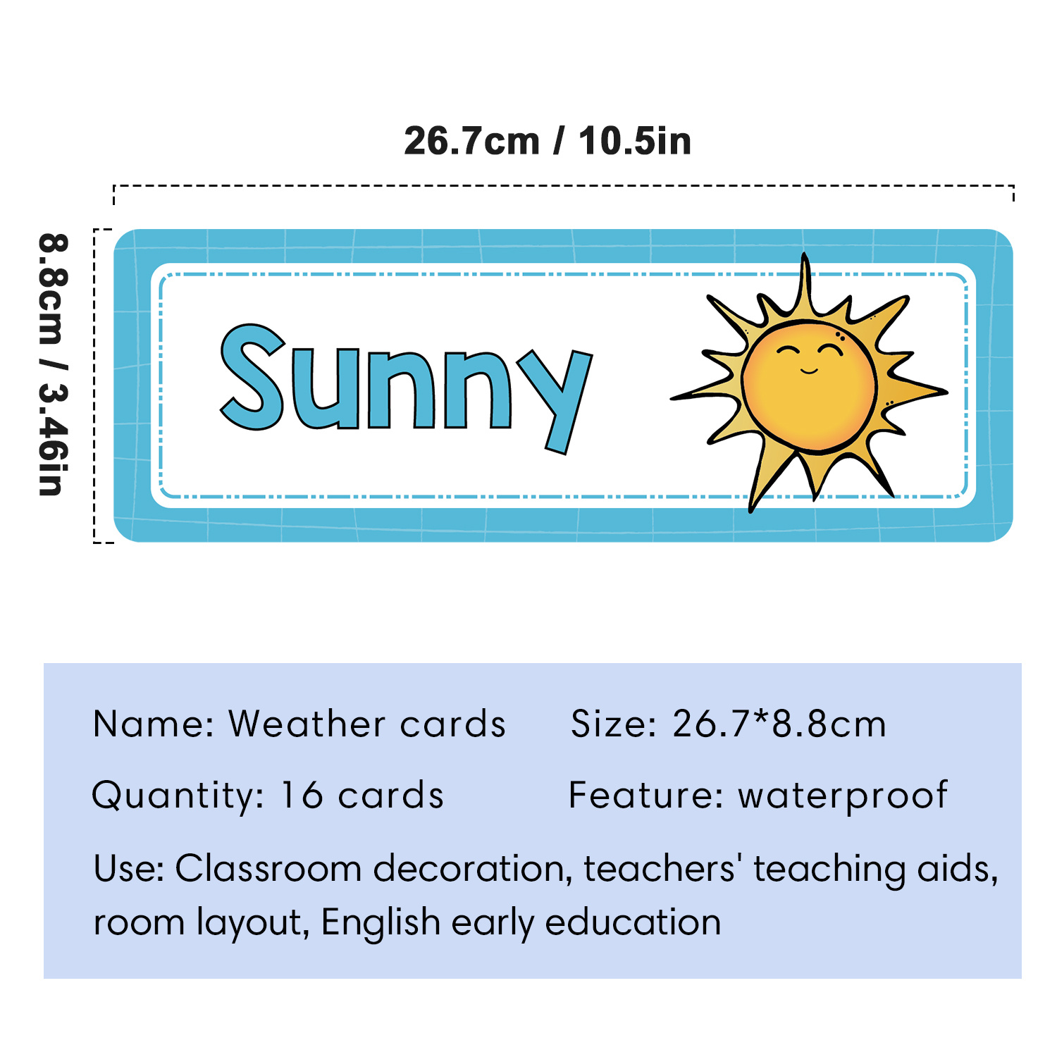 weather flashcards for preschool