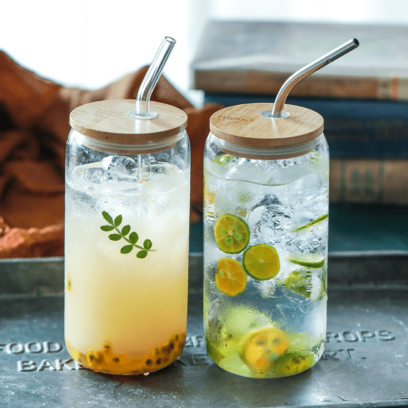 Drink Tumbler Water Cup With Bamboo Lid Straw Cute Reusable - Temu