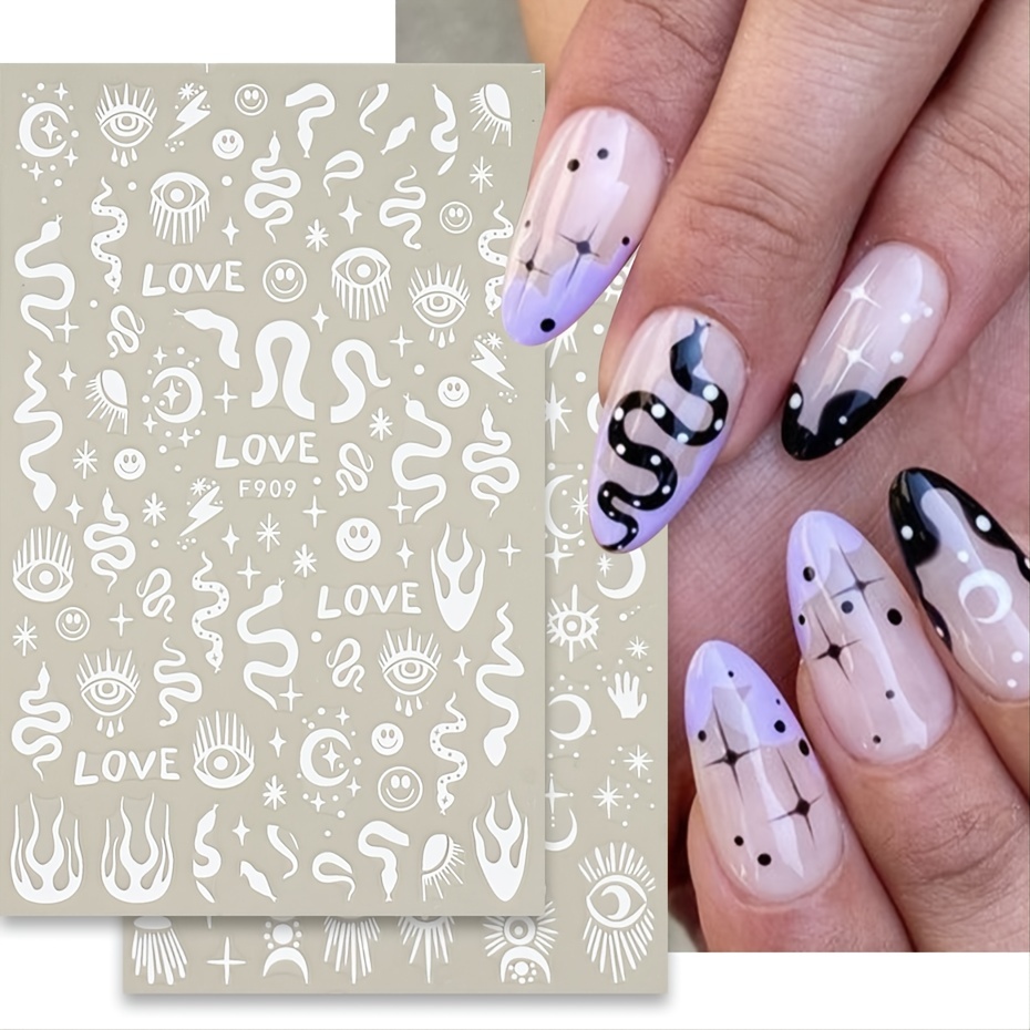 3D Nail Art Accessories - Gold Letter Nail Stickers – Divine Designz Nail  Salon