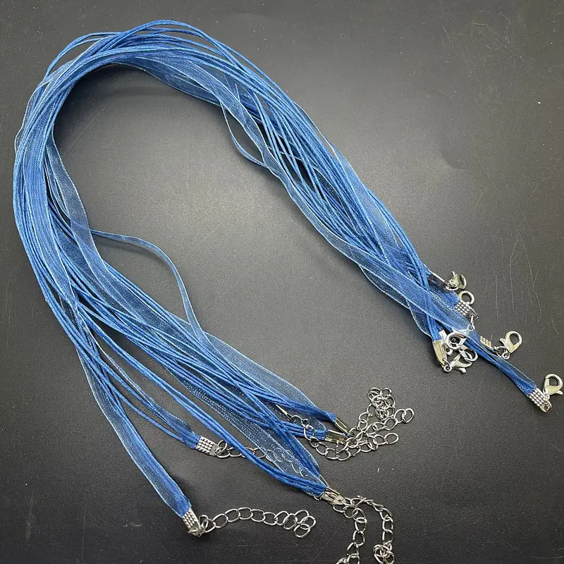 Colorful Necklace Rope Ribbon Leather Pendant Rope With - Temu