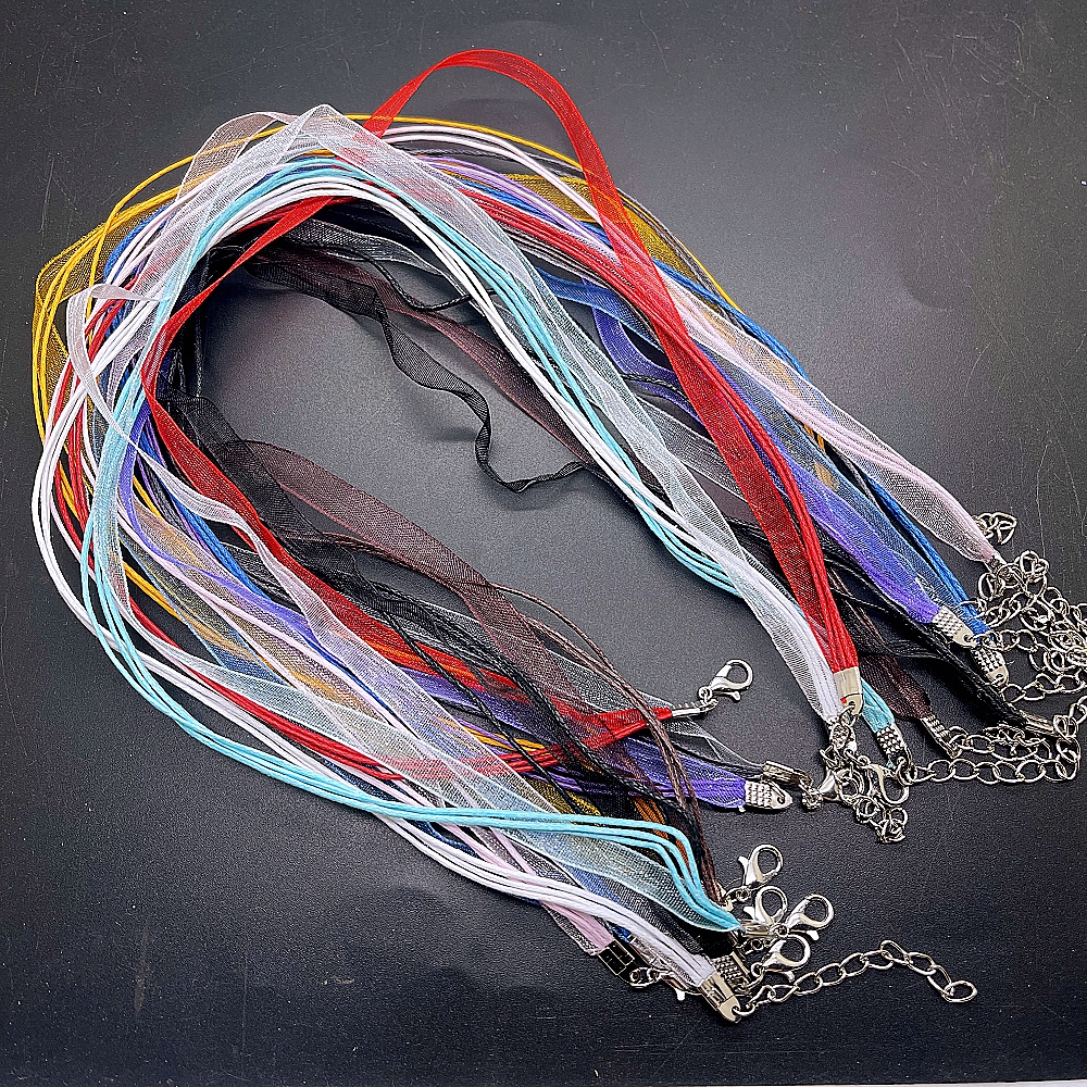 Cordón de cuero ajustable para collar, cadena de cuerda de cera para  collares DIY, colgante de