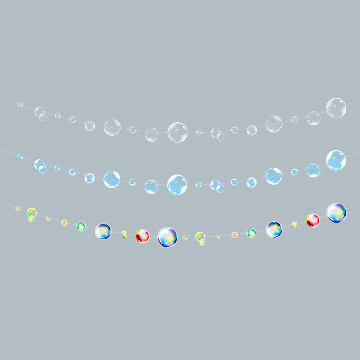 Under The Sea Blue Transparent Bubble Garland Mermaid Party - Temu