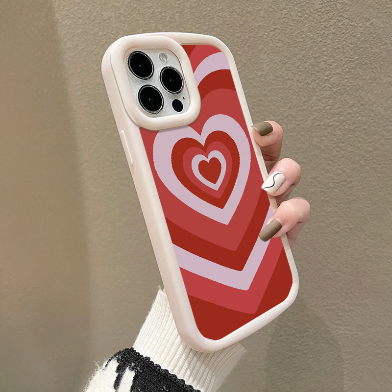 

Cardiac Overlap Graphic Pattern Phone Case For Iphone 14, 13, 12, 11 Pro Max, Xs Max, X, Xr, 8, 7, 6, 6s Mini, Plus, 2022 Se, Gift For Birthday, Girlfriend, Boyfriend, Friend Or Yourself, White