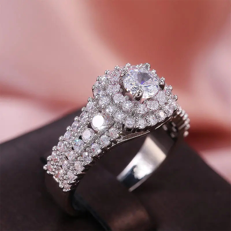 1pc Full Of Rhinestone Ring Gorgeous Fashion Unisex Rings | Shop Now ...