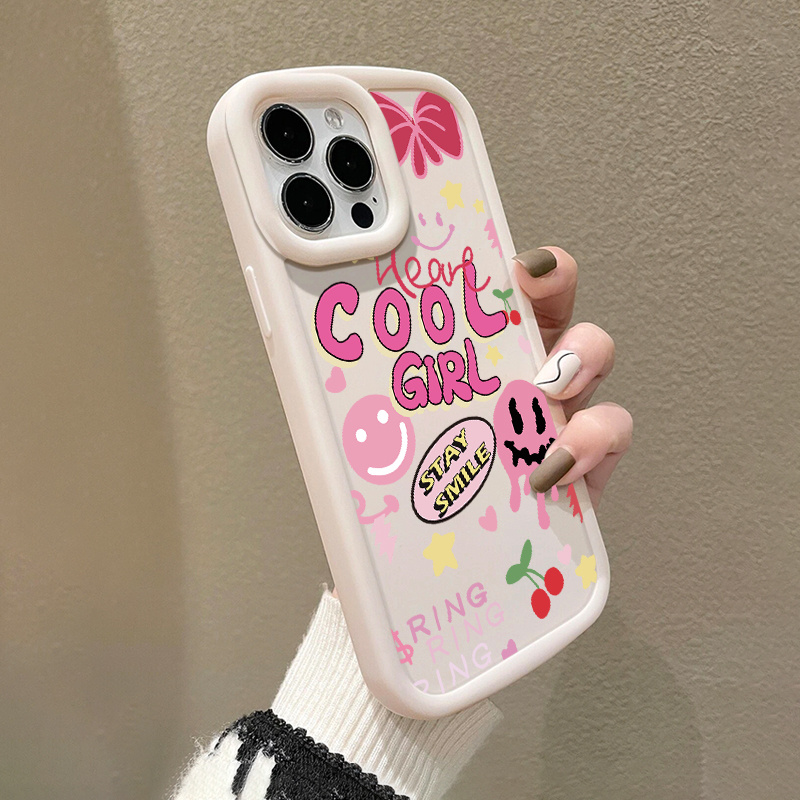 

Pink Series Graphic Pattern Phone Case For Iphone 14, 13, 12, 11 Pro Max, Xs Max, X, Xr, 8, 7, 6, 6s Mini, Plus, 2022 Se, Gift For Birthday, Girlfriend, Boyfriend, Friend Or Yourself, White