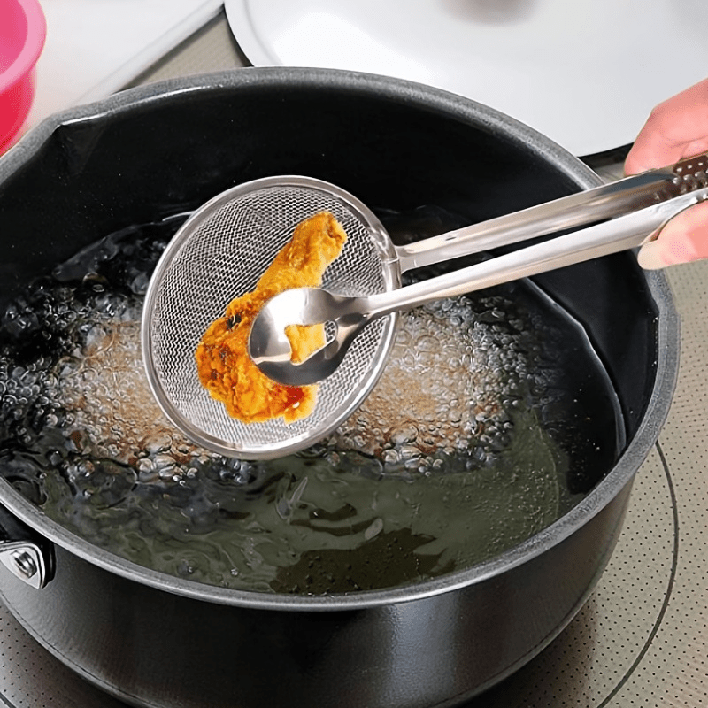 Upgrade Your Kitchen With This Foldable Frying Strainer - Temu