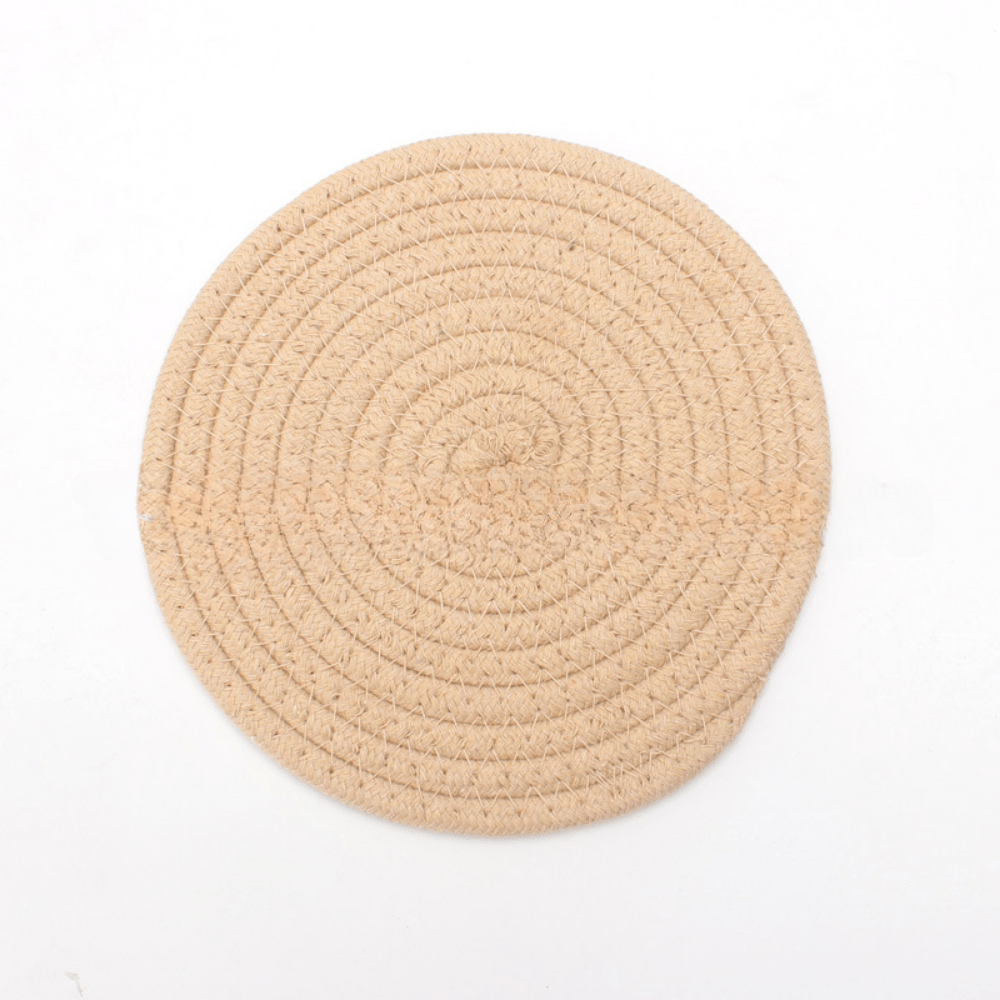 Nordic Cotton Rope Woven Meal Mat Circular Cotton Thread - Temu