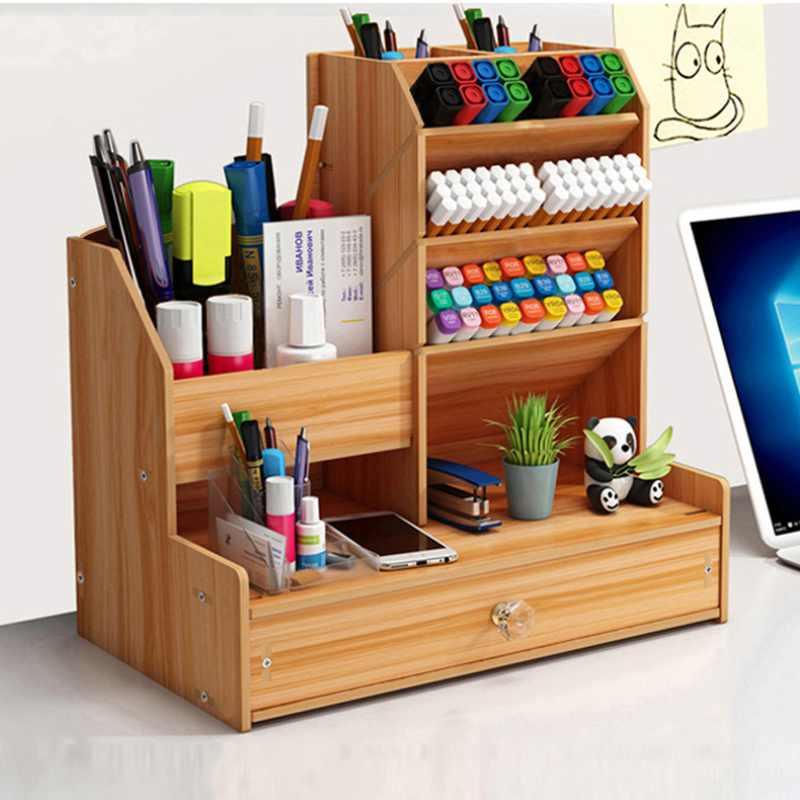Stylish Wooden Pen Holder Perfect Office Desk Bedroom Decor - Temu