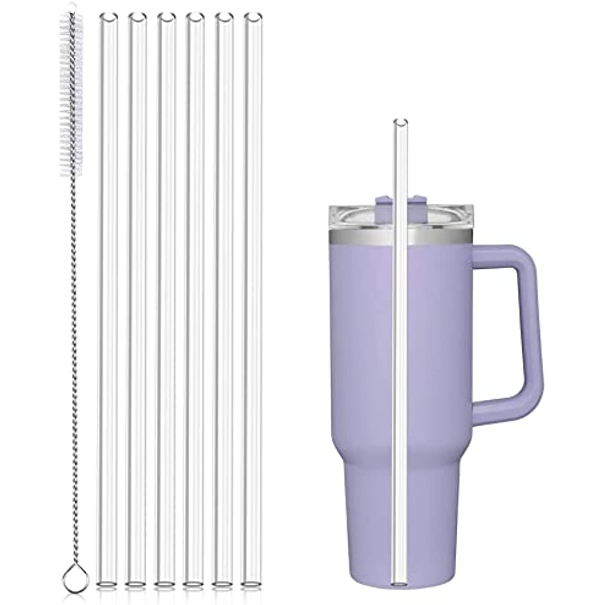 6PCS Replacement Straws Compatible with Stanley IceFlow Stainless