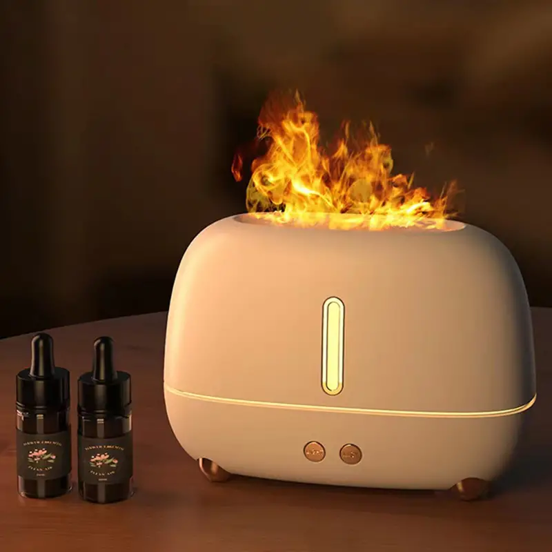 1pc aroma diffuser air humidifier ultrasonic cool mist maker fogger led  oil flame lamp diffuser details 7