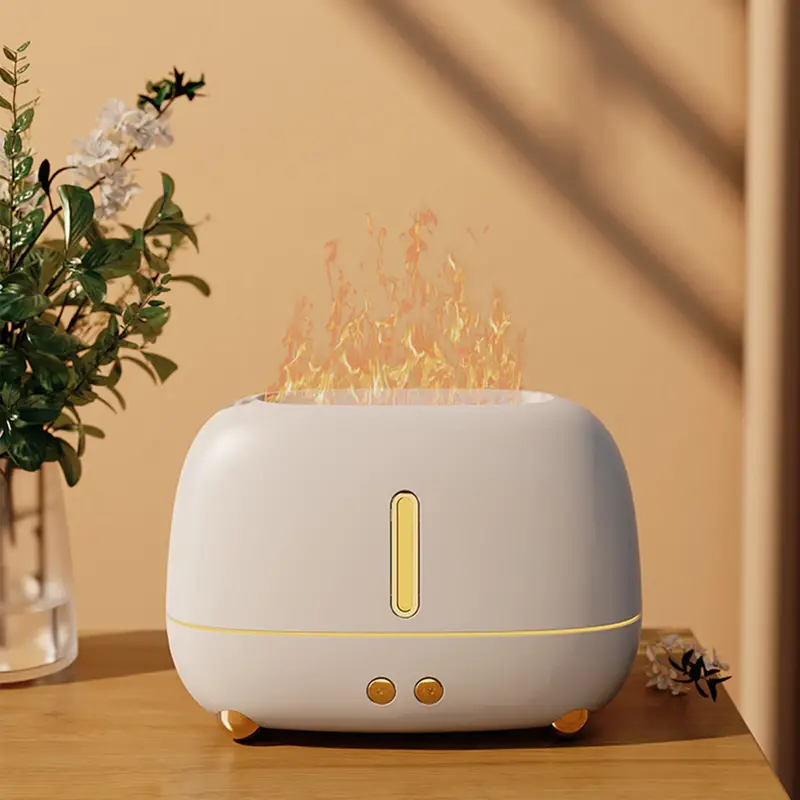 1pc aroma diffuser air humidifier ultrasonic cool mist maker fogger led  oil flame lamp diffuser details 9