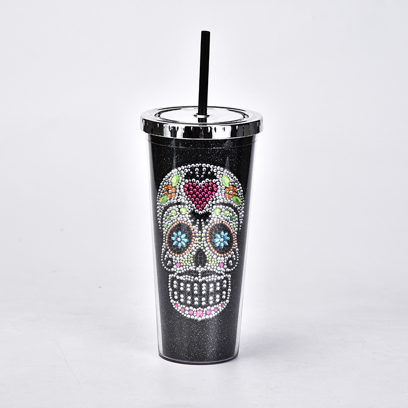 Halloween Reusable Plastic Cups With Lids And Straws Large - Temu