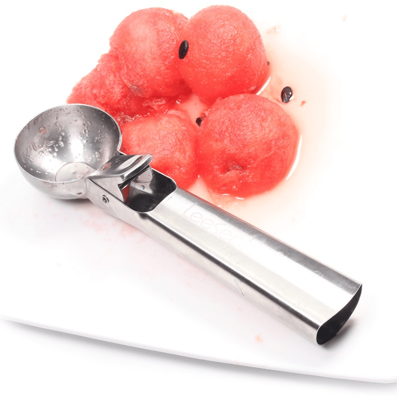 Stainless Steel Ice Cream Scoop with Trigger, Ice Cream Scooper Dishwasher Safe, Heavy Duty Metal Icecream Scoop Spoon with Anti-Freeze Handle, Size