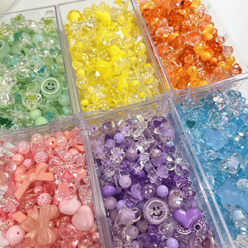 Bead Enthusiasts Cracked Acrylic Spacer Beads Colored Ink - Temu