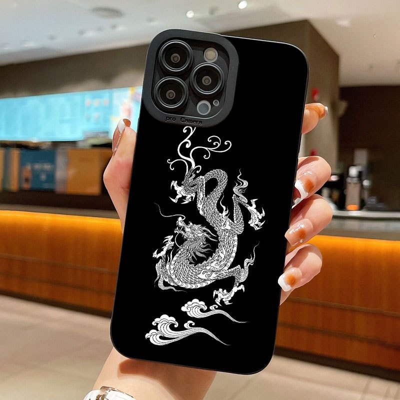 

Dragon Graphic Pattern Silicone Phone Case For Iphone 14, 13, 12, 11 Pro Max, Xs Max, X, Xr, 8, 7, 6, 6s Mini, Plus, 2022 Se, Gift For Birthday, Girlfriend, Boyfriend, Friend Or Yourself