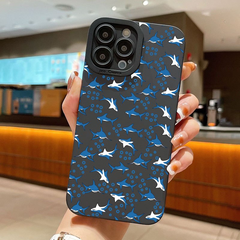 

1pc Earphone Case For Airpods Pro & 1pc Phone Case With Blue Whale Graphic For Iphone 11 14 13 12 Pro Max Xr Xs 7 8 Plus