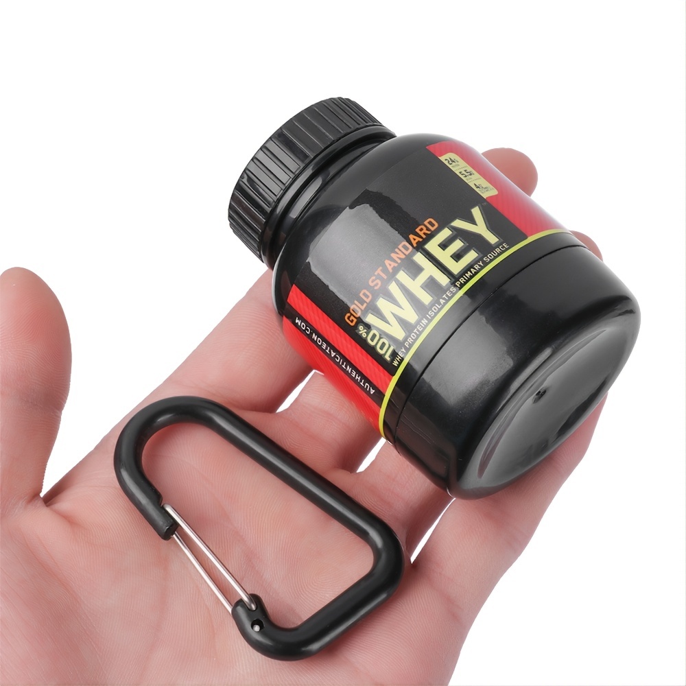 Portable Protein Powder Bottle With Whey Keychain Health Funnel Medicine Box  Small Water Cup Outdoor camping Container