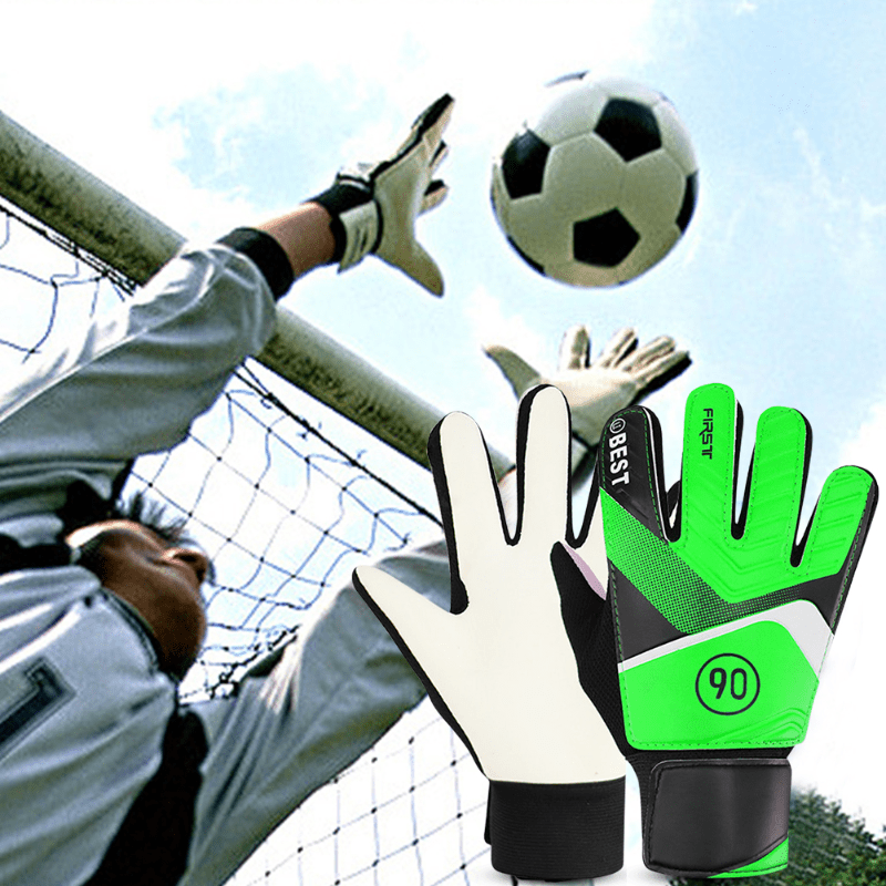 Guantes de portero de fútbol para niños, jóvenes, adultos, guantes de  portero de agarre fuerte con protector de dedos y doble protección de  muñeca