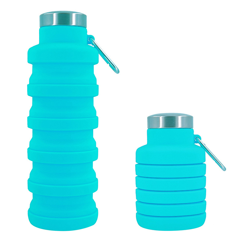 Botella de Agua Plegable de Silicona para Deportes, 500 ML