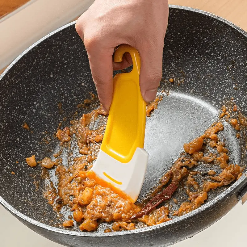 1pc, Oil-proof Cleaning Scraper, Silicone Pan Scraper Dish Cleaning Spatula  Bowl Scraper Dish Scraper Non Stick Kitchen Scraper Kitchen Utensils