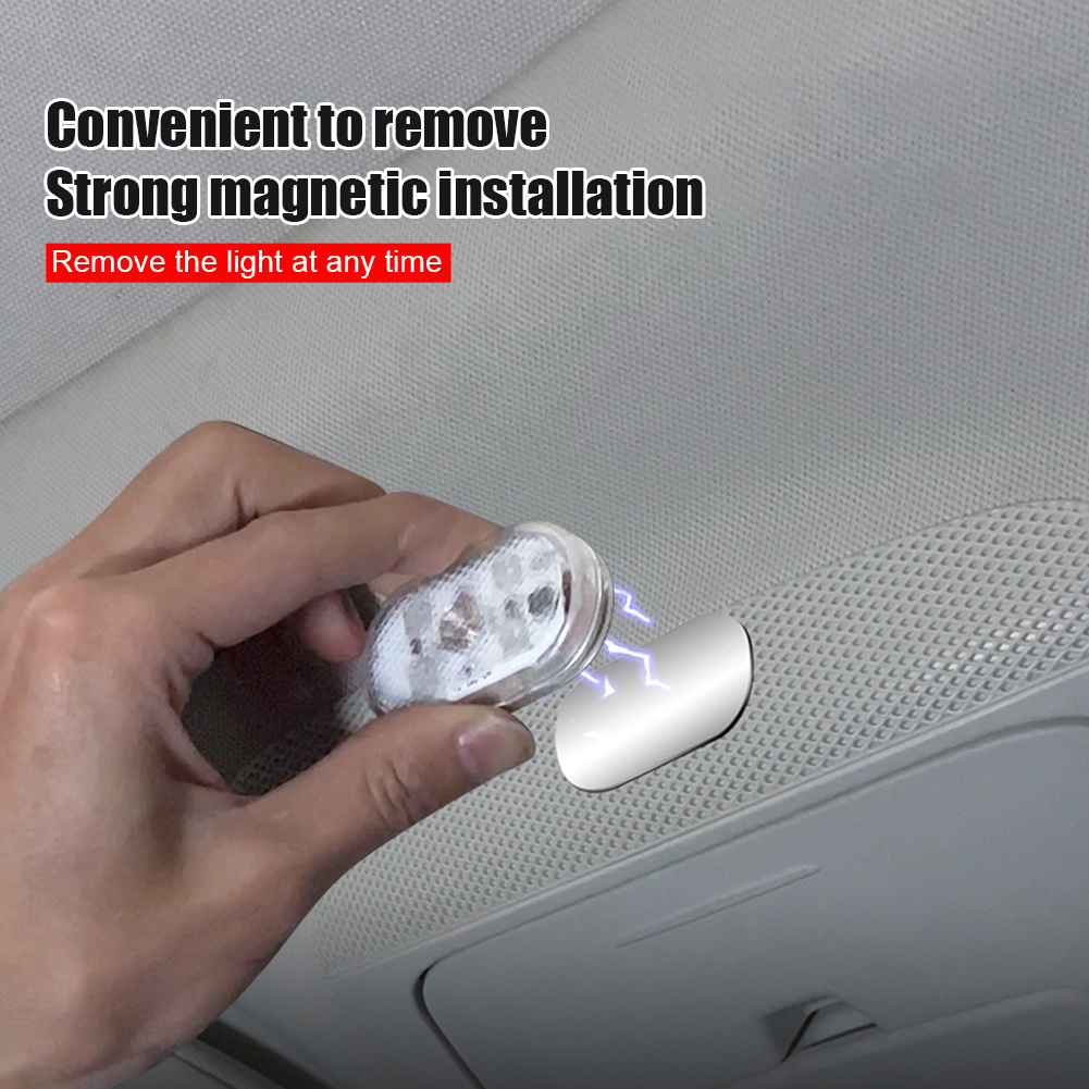 Magnetic Wireless Touch Light Car Led Interior Light Usb - Temu