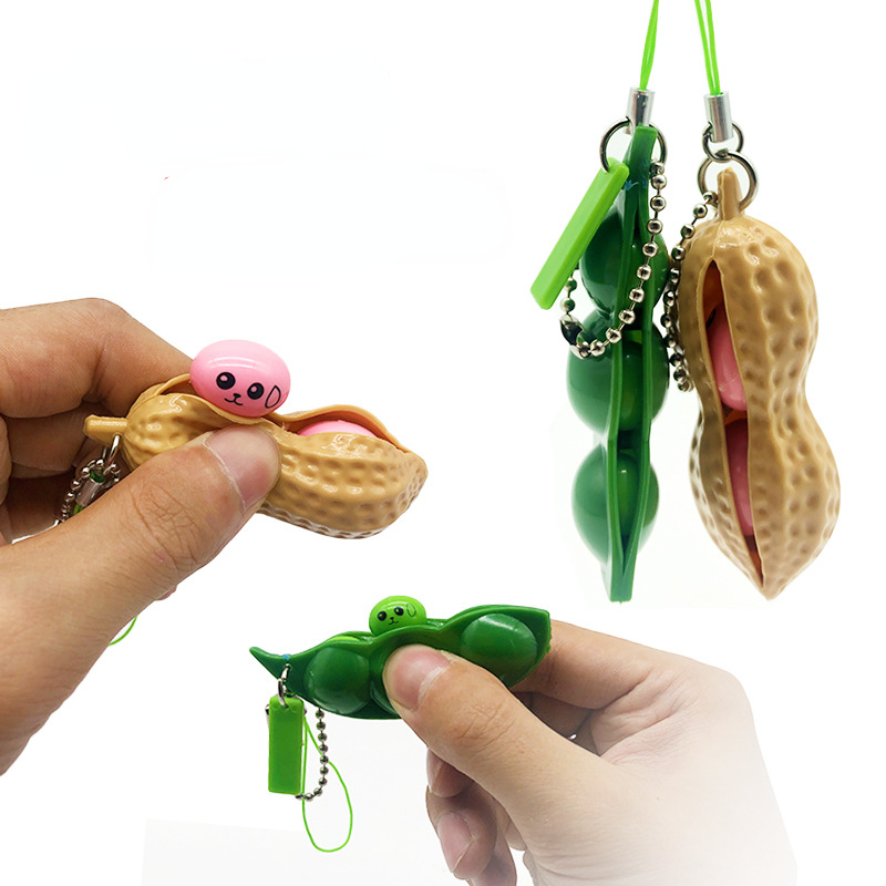Cute Silicone Sloth Keychain Wooden Beaded Strap Keychain Bag