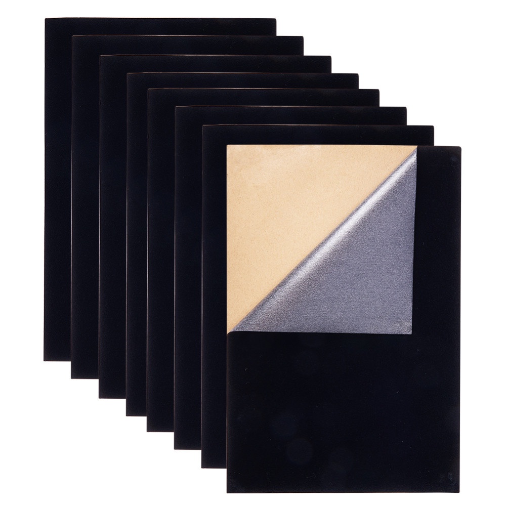 Black Self Adhesive Velvet Fabric Sticky Felt Sheets for Art