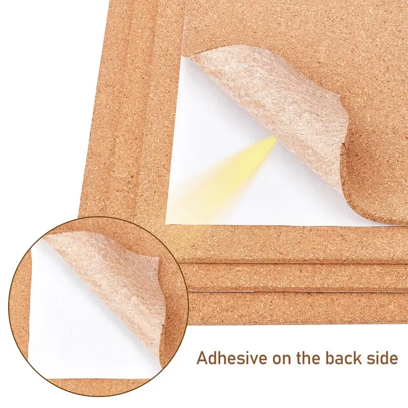 Self adhesive Cork Sheets Rectangle Coaster Cork Backing - Temu