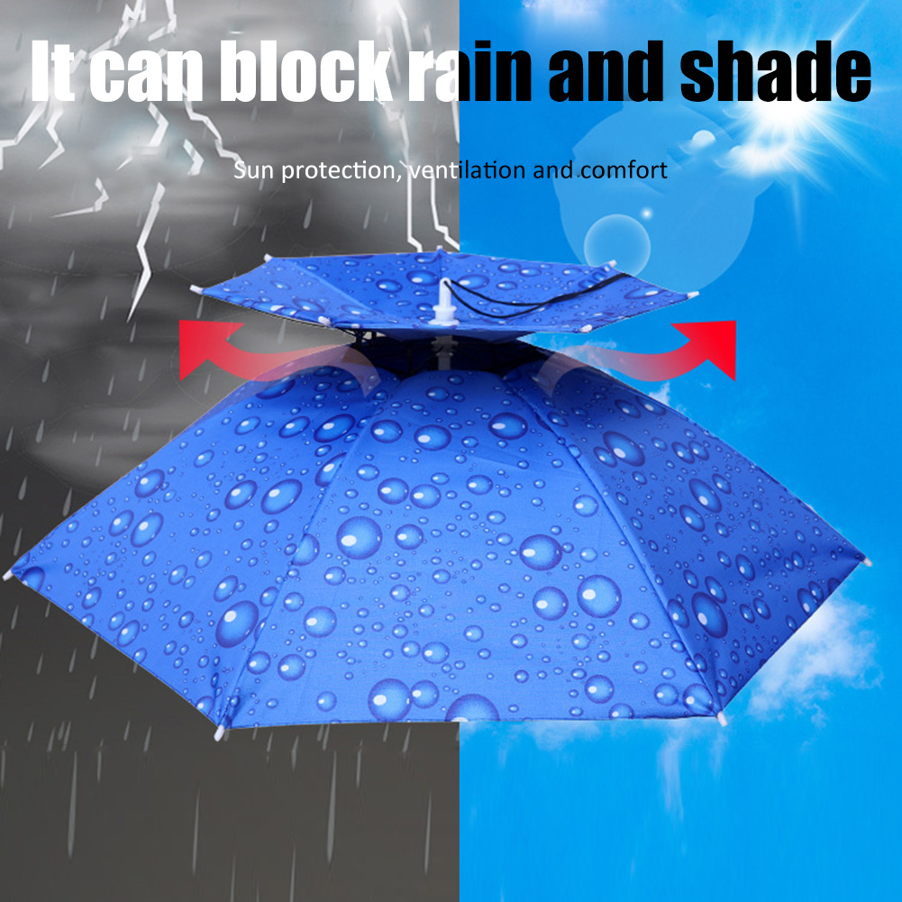 Outdoor Portable Rain Umbrella Fishing Umbrella Hat - Temu