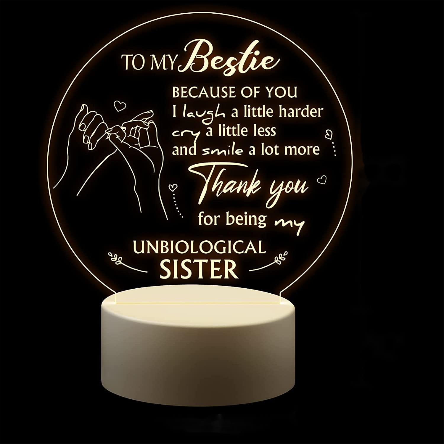 Best Friends Gifts For Women Engraved Night Light Gifts For - Temu