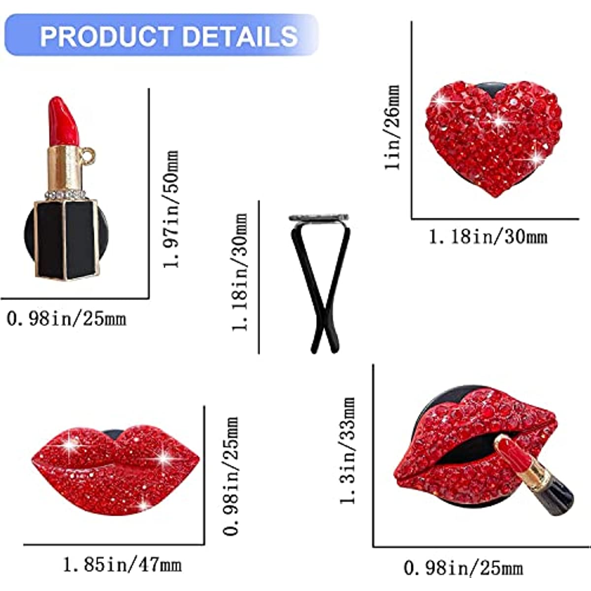 Sparkle And Smell Good With This Red Lips Aromatherapy Clip - Temu
