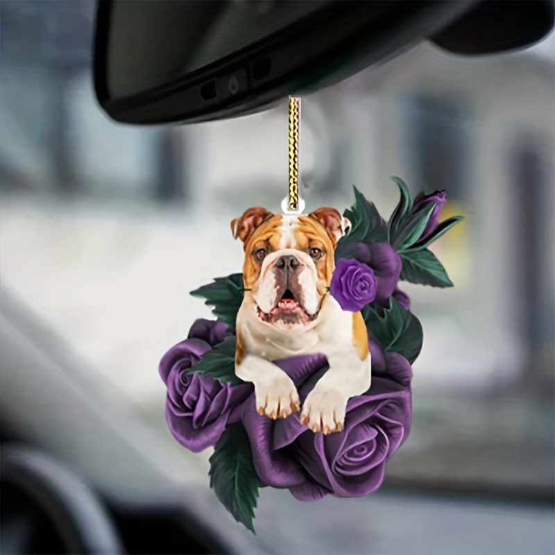 Auto-Rückspiegel-Ornament, französische Bulldogge, Geschenk für Büro