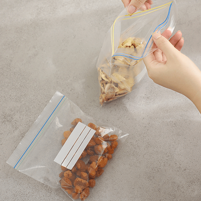 30pcs, PE Plastic Food Storage Bag, Reusable Sealed Freezer Bag, Leakproof  Food Ziplock Bag, Kitchen Storage Food Packaging