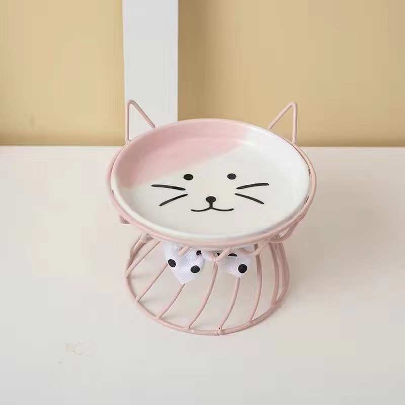 Raised Pet Bowls With Stand: Multifunctional Tilted Ceramic - Temu