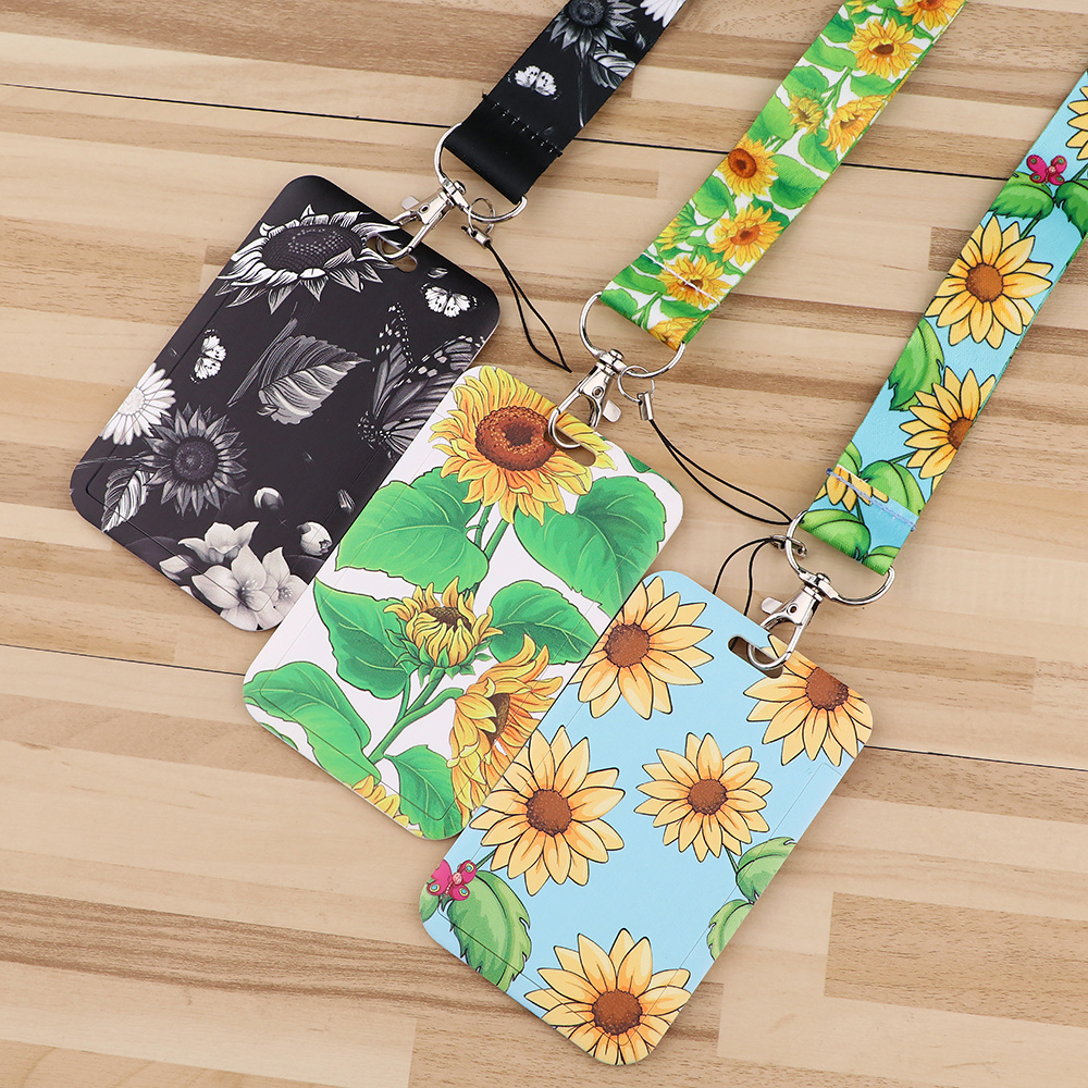 Lanyard for Keys, Key Lanyard for Women and Men, Neck Keychain Lanyard for  Key ,ID Badge Holder,Wallet, Black Sunflower, Large : : Bags,  Wallets and Luggage
