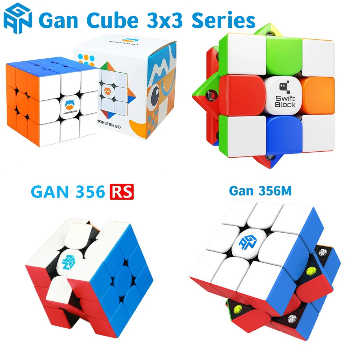 GAN Cubo magnético do espelho 3x3x3 de gan, cubo mágico magnético