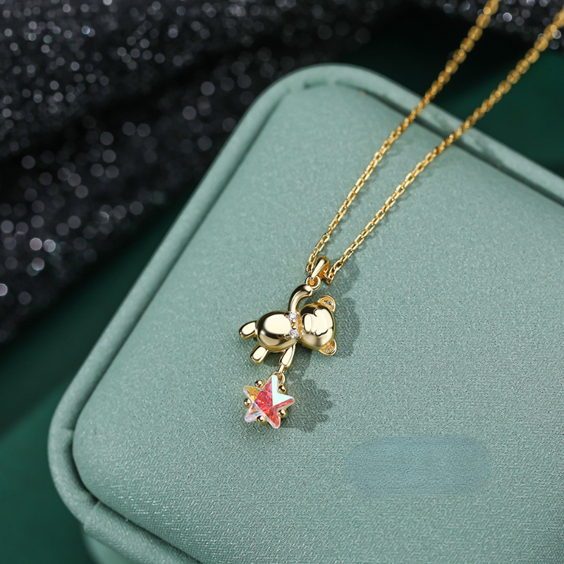 1pc Fashionable Flower Pendant Necklace For Girls For Daily Decoration