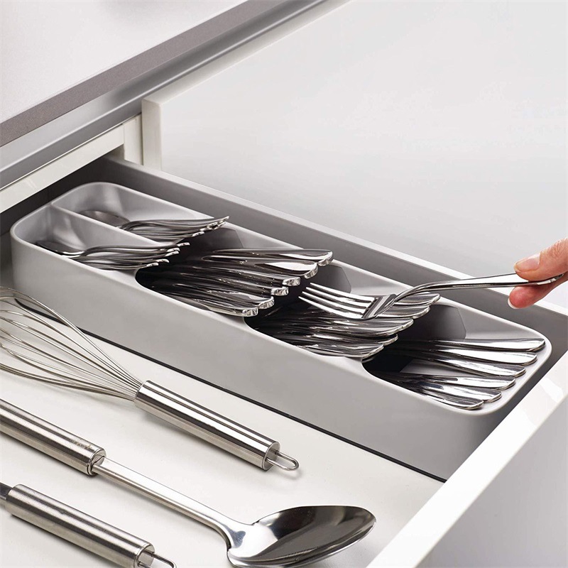 Cutlery Storage Tray Spoon Storage Drawer Plastic Container